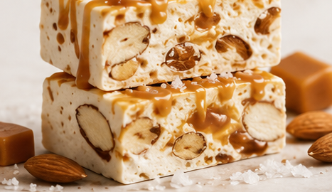 Salted caramel nougat bar